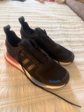adidas Black Sneakers with Red Accent